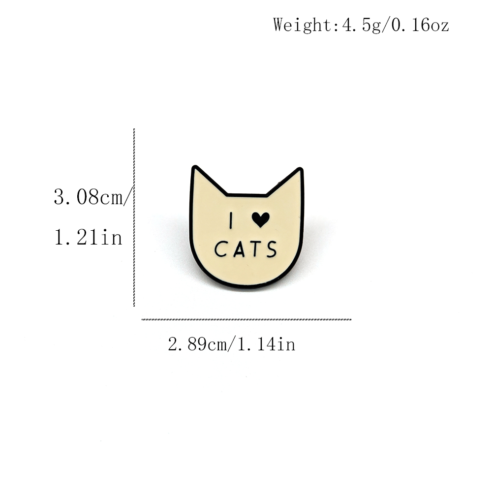น่ารักการ์ตูน I Love Cat เข็มก - Women Accessories Picture บทวิจารณ์และราคา