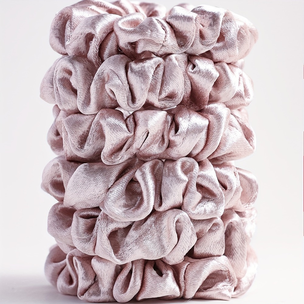ชุดยางรัดผมผ้าซาติน 6 ชิ้น ยาง - Scrunchie Satin Set บทวิจารณ์และราคา