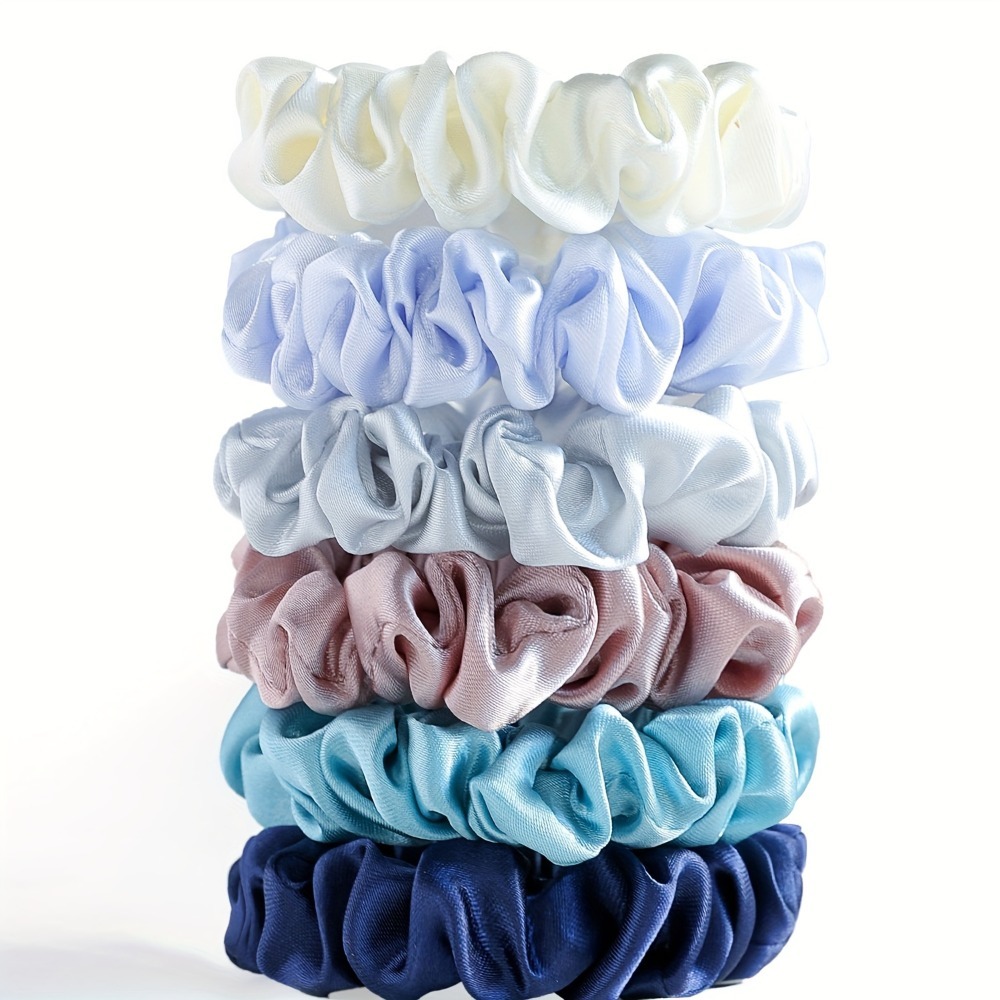 ชุดยางรัดผมผ้าซาติน 6 ชิ้น ยาง - Scrunchie Satin Set บทวิจารณ์และราคา