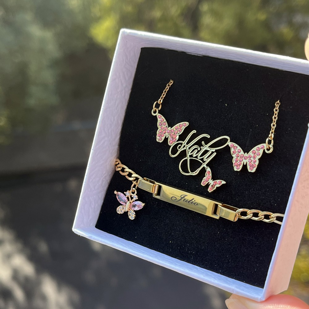 Duoying ชุดผีเสื้อสีชมพูแบบกำห - Women Accessories Gift Set บทวิจารณ์และราคา