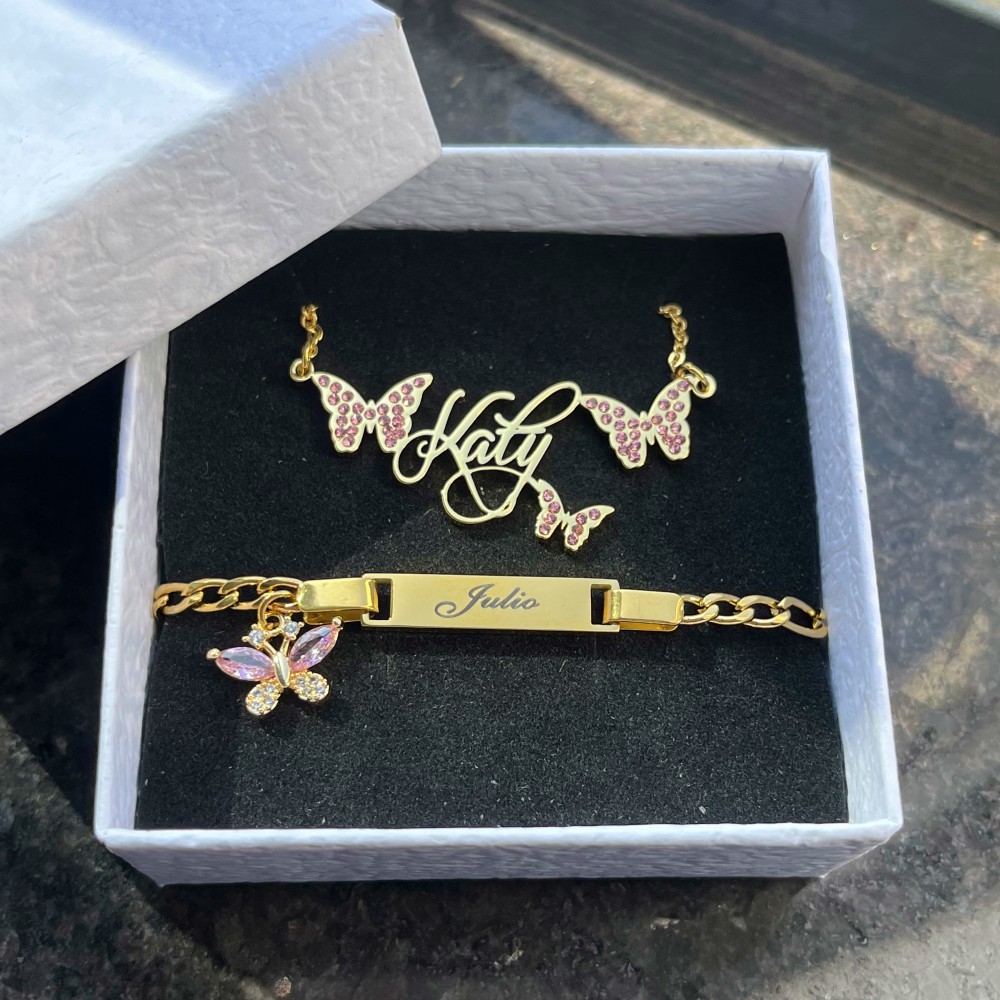 Duoying ชุดผีเสื้อสีชมพูแบบกำห - Women Accessories Gift Set บทวิจารณ์และราคา