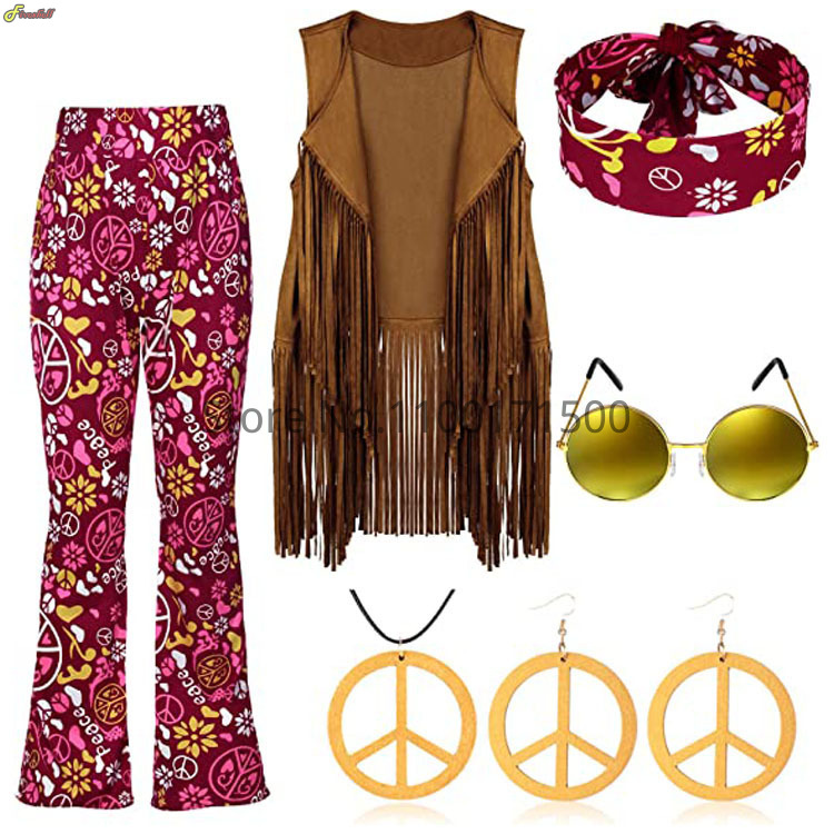 ชุดคอสตูมฮิปปี้แนวฮาโลวีนสำหรั - Women'S Accessories In The 70S บทวิจารณ์และราคา