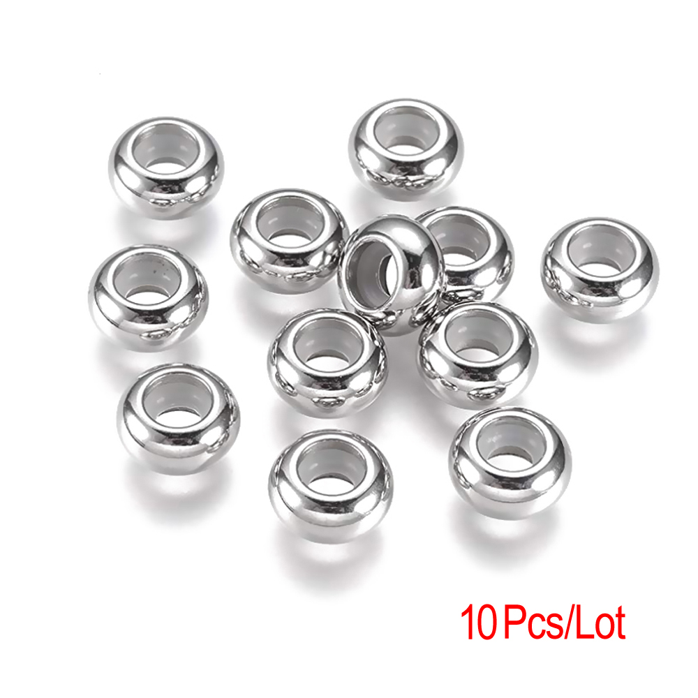 10 ชิ้น ลูกปัดสแตนเลสทรงกลมพร้ - Women Accessories Pandora บทวิจารณ์และราคา