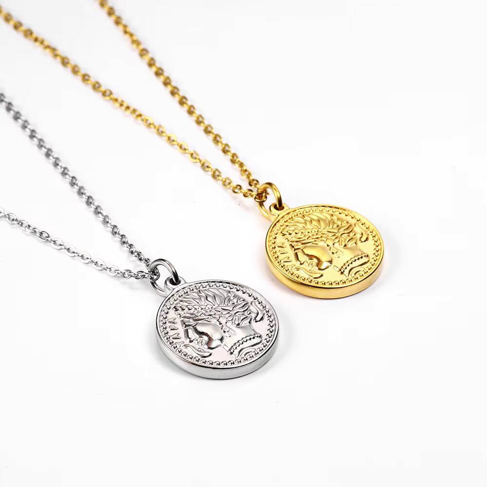 สร้อยคอจี้เหรียญพระราชินีเอลิซ - Coin Necklace Delicate บทวิจารณ์และราคา