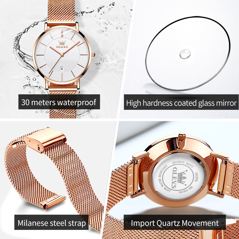 OLEVS นาฬิกาผู้หญิง 5869 Elega - Women Accessories Gift Box บทวิจารณ์และราคา