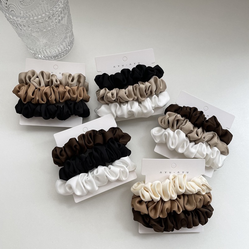 3/4/6 ชิ้น/เซ็ตซาติน Scrunchie - Scrunchie Satin Set บทวิจารณ์และราคา