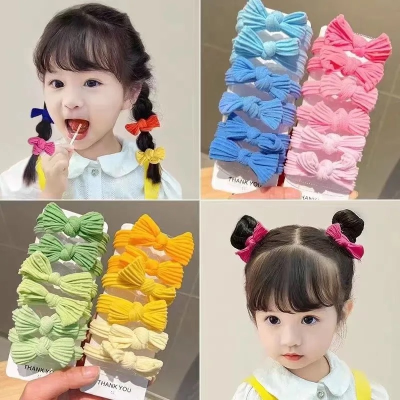 5 ชิ้น/เซ็ตน่ารัก Bowknot สีทึ - Scrunchie Satin Set บทวิจารณ์และราคา