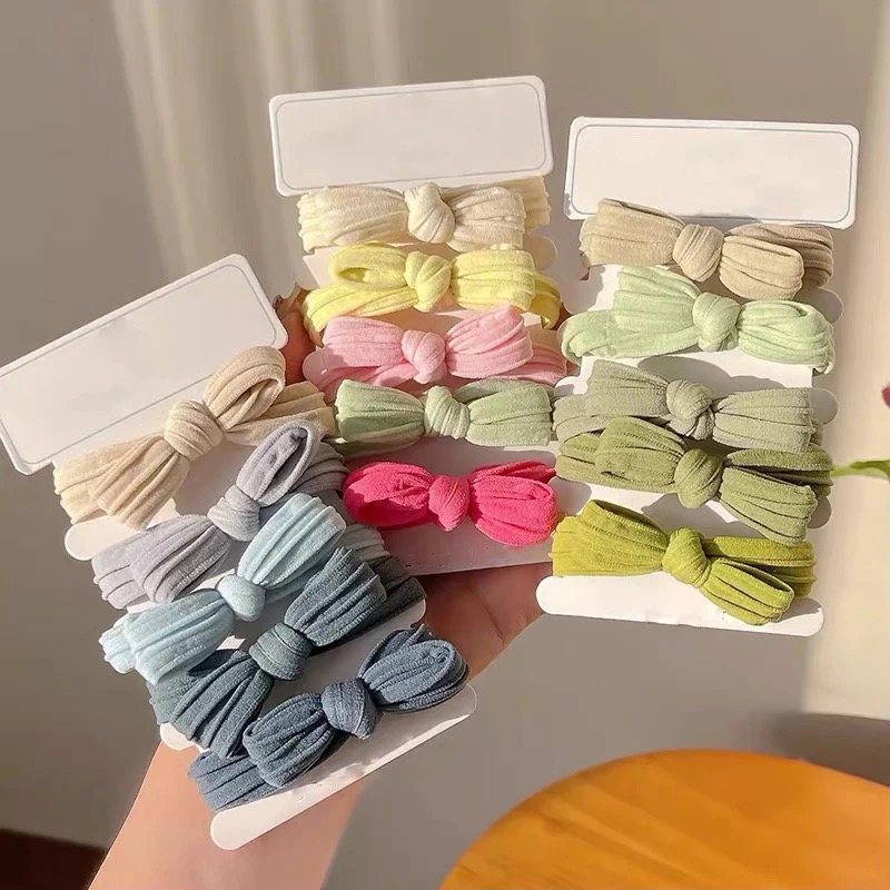 5 ชิ้น/เซ็ตน่ารัก Bowknot สีทึ - Scrunchie Satin Set บทวิจารณ์และราคา