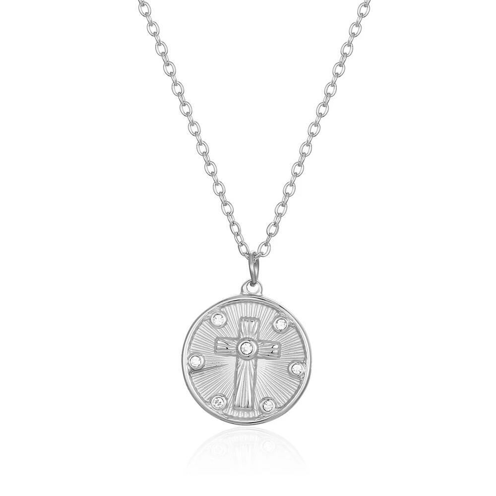 สร้อยคอจี้รูปไม้กางเขนประดับเพ - Coin Necklace Delicate บทวิจารณ์และราคา