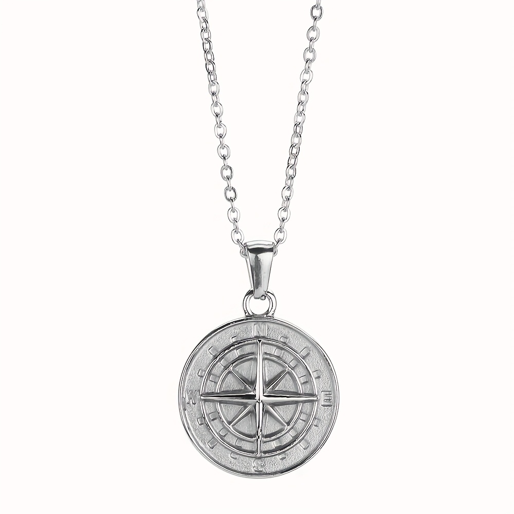 สร้อยคอจี้เหรียญวงกลมลายเข็มทิ - Coin Necklace Delicate บทวิจารณ์และราคา