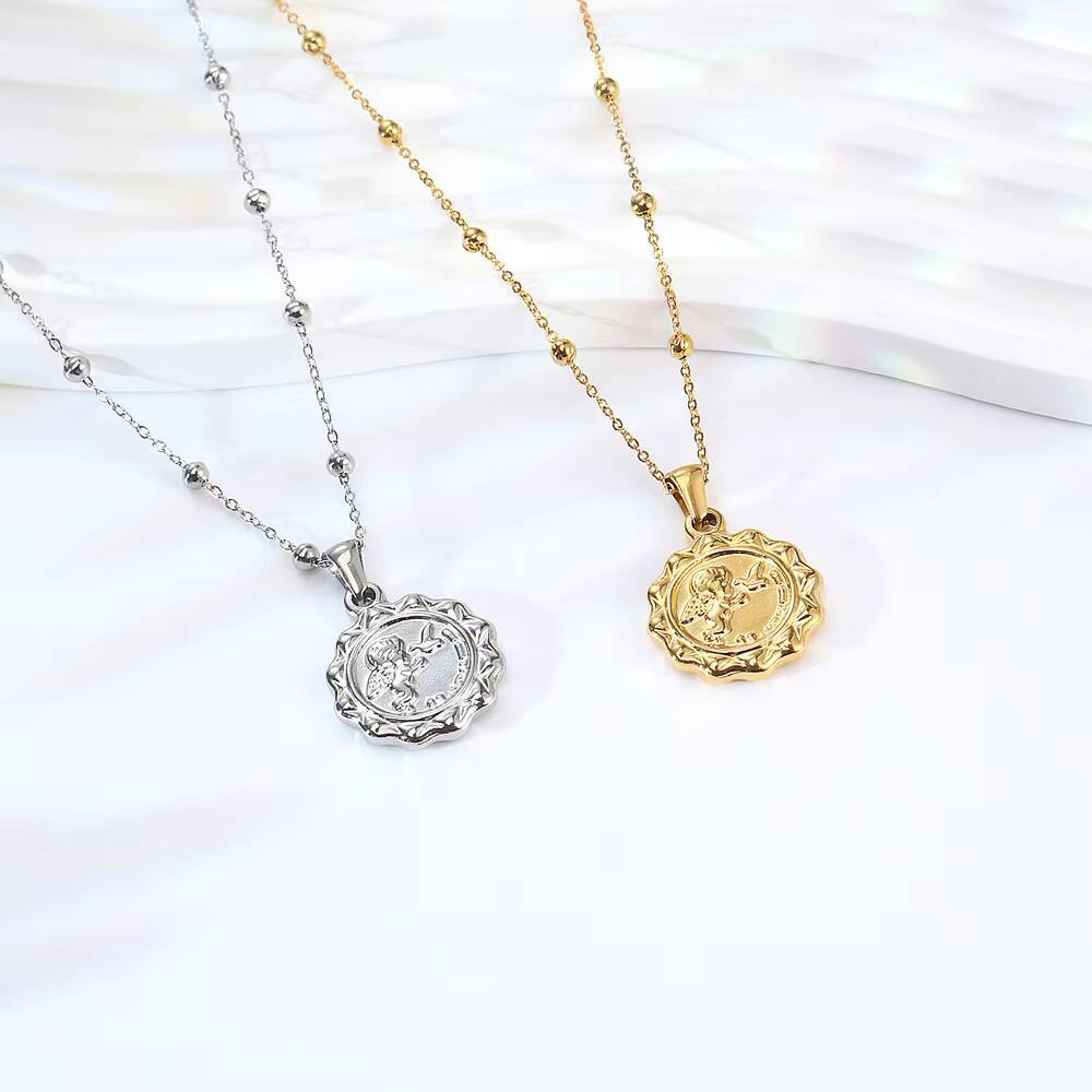 สร้อยคอจี้เหรียญคิวปิดนางฟ้า ด - Coin Necklace Delicate บทวิจารณ์และราคา
