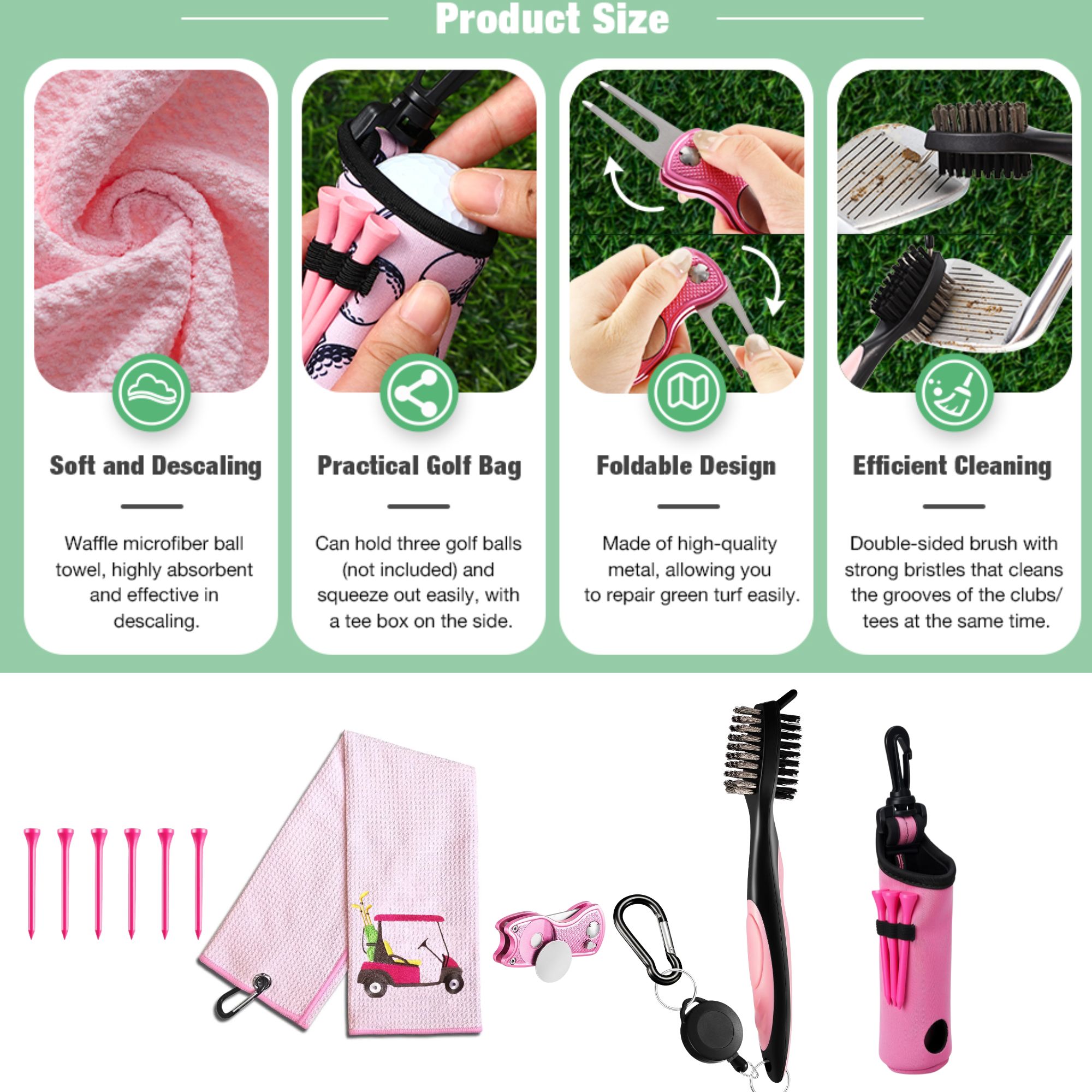 ชุดอุปกรณ์กอล์ฟ 10 ชิ้น ประกอบ - Women'S Golf Accessories บทวิจารณ์และราคา