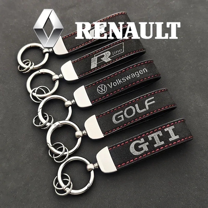 พวงกุญแจหนังกลับแท้ ประดับโลโก - Women'S Golf Accessories บทวิจารณ์และราคา