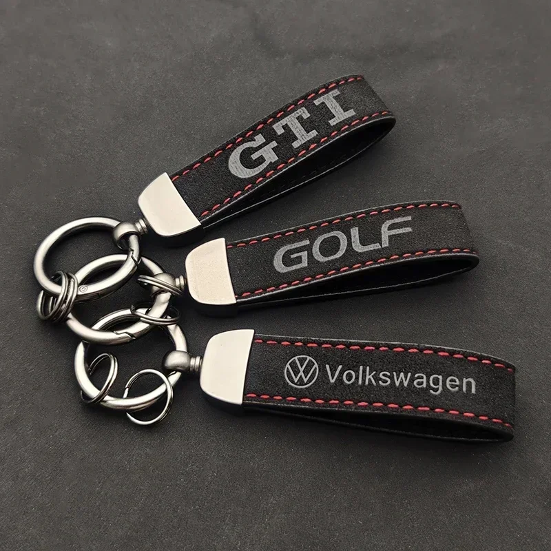 พวงกุญแจหนังกลับแท้ ประดับโลโก - Women'S Golf Accessories บทวิจารณ์และราคา