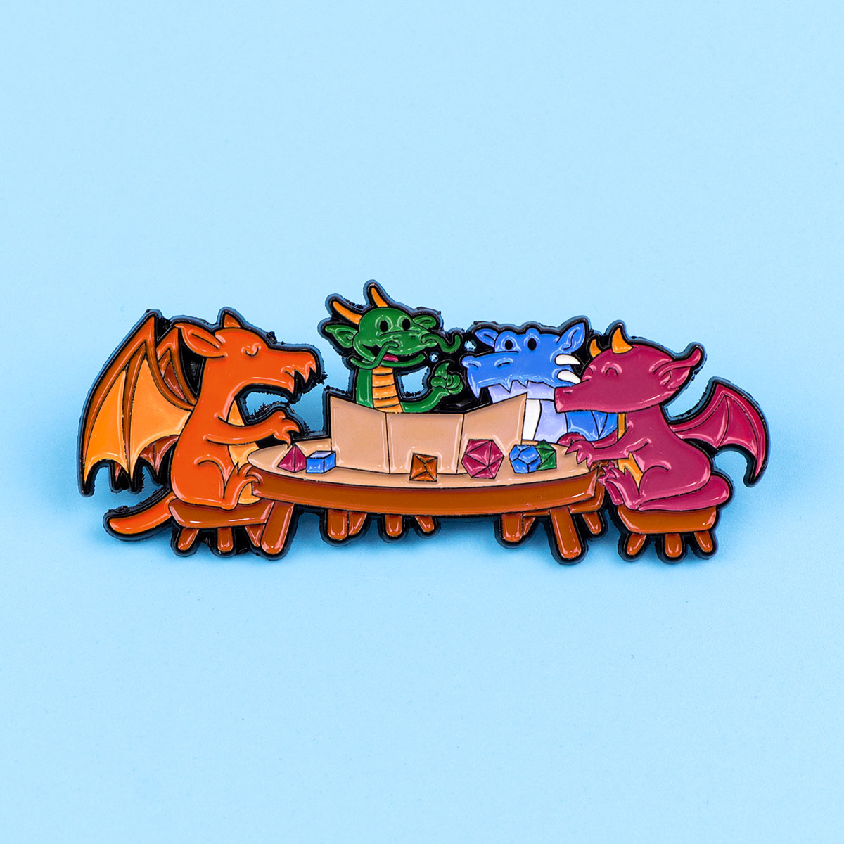 Game Dice Enamel Pin Dragon Ba - Women Accessories Picture บทวิจารณ์และราคา