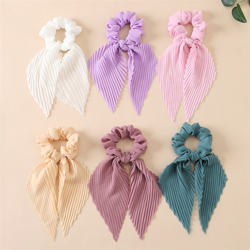 6 ชิ้น/เซ็ต ที่รัดผมริบบิ้นแบบ - Scrunchie Satin Set บทวิจารณ์และราคา