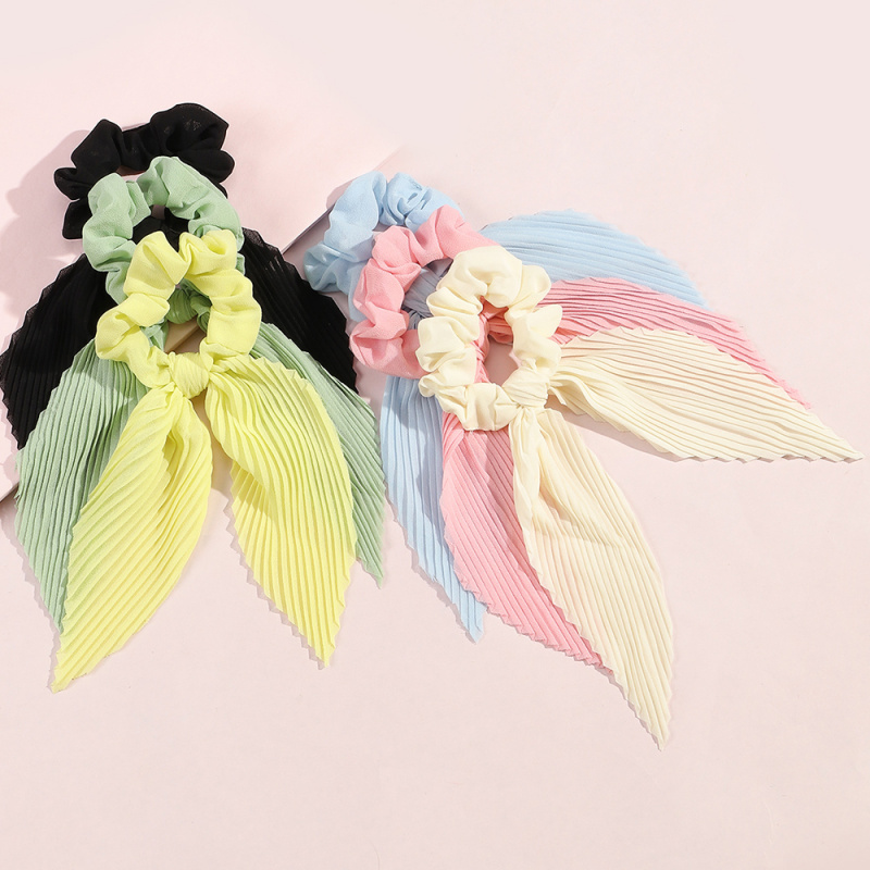 6 ชิ้น/เซ็ต ที่รัดผมริบบิ้นแบบ - Scrunchie Satin Set บทวิจารณ์และราคา