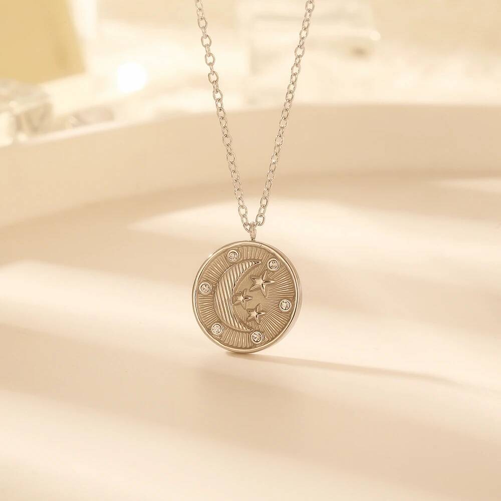 สร้อยคอจี้เหรียญรูปหัวใจประดับ - Coin Necklace Delicate บทวิจารณ์และราคา