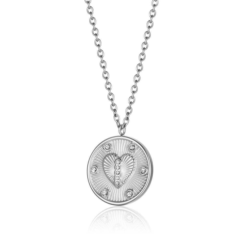 สร้อยคอจี้เหรียญรูปหัวใจประดับ - Coin Necklace Delicate บทวิจารณ์และราคา
