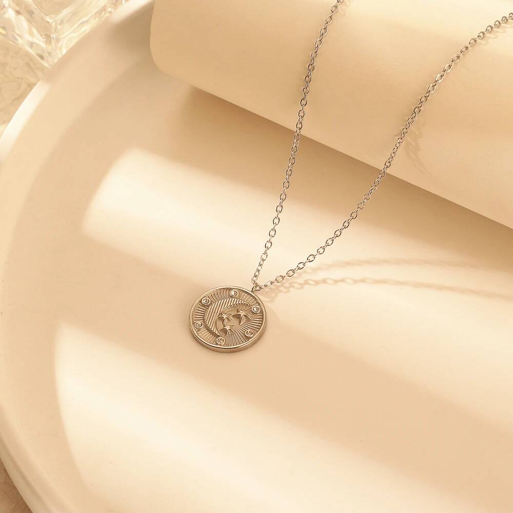 สร้อยคอจี้เหรียญรูปหัวใจประดับ - Coin Necklace Delicate บทวิจารณ์และราคา