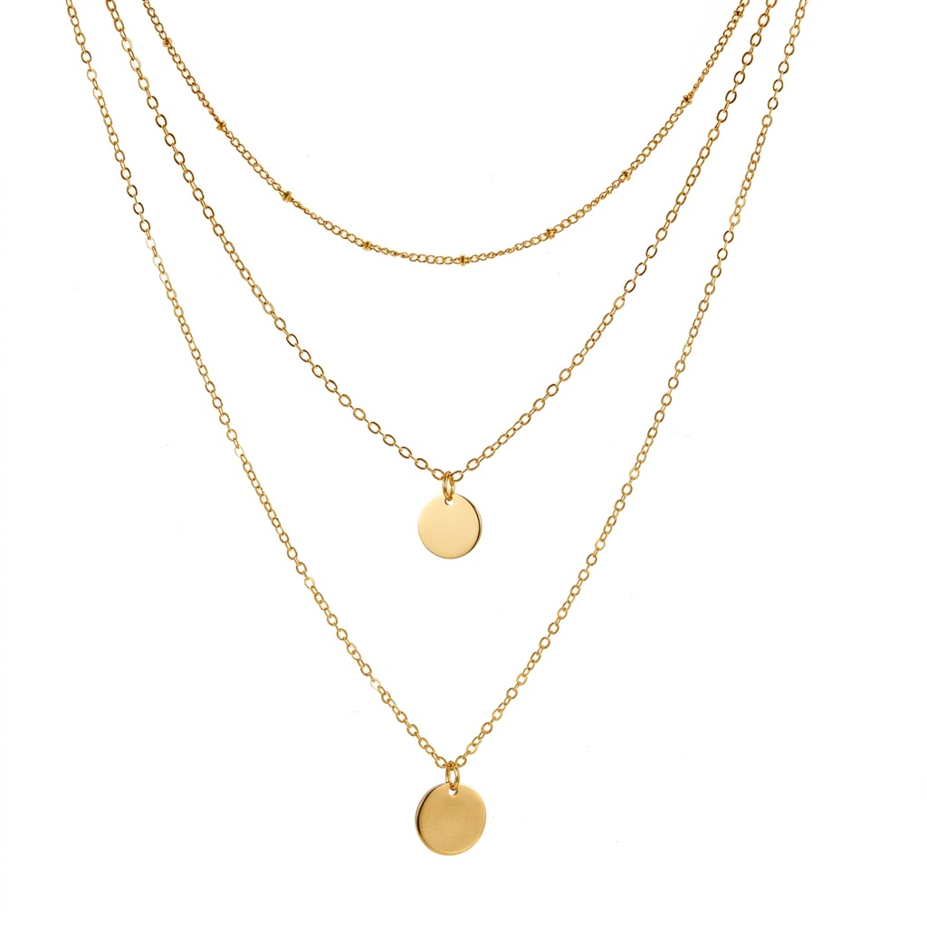 สร้อยคอชุบทอง 14K ดีไซน์เรียบห - Coin Necklace Delicate บทวิจารณ์และราคา