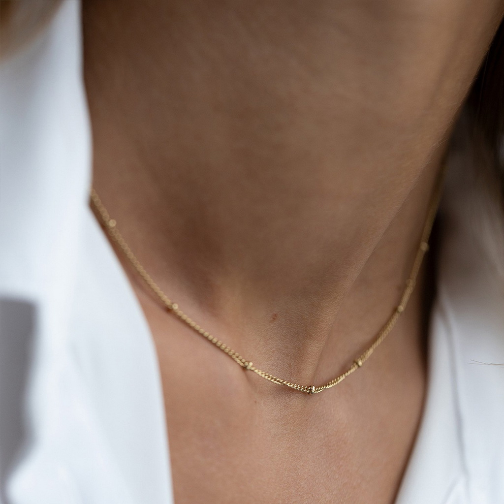 สร้อยคอชุบทอง 14K ดีไซน์เรียบห - Coin Necklace Delicate บทวิจารณ์และราคา