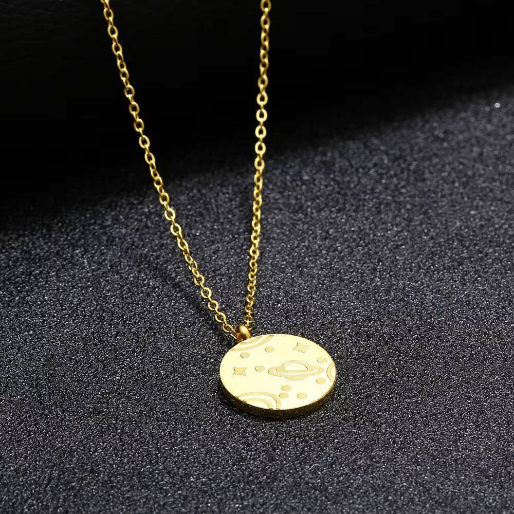 เหรียญสแตนเลสแผนที่โลกเดินทางจ - Coin Necklace Delicate บทวิจารณ์และราคา