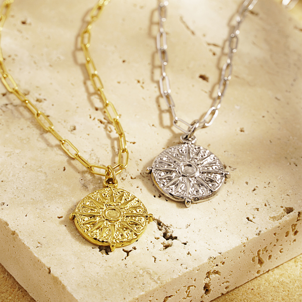 สร้อยคอจี้เหรียญดวงอาทิตย์ทรงก - Coin Necklace Delicate บทวิจารณ์และราคา