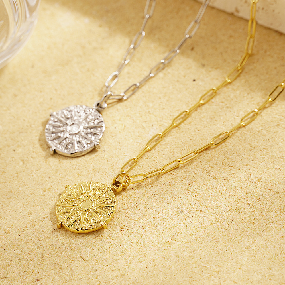 สร้อยคอจี้เหรียญดวงอาทิตย์ทรงก - Coin Necklace Delicate บทวิจารณ์และราคา
