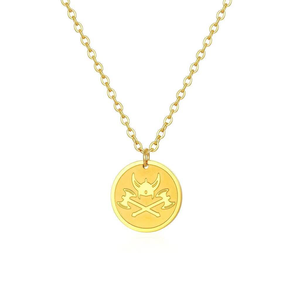 จี้รูปขวานไวกิ้งชุบทอง สร้อยคอ - Coin Necklace Delicate บทวิจารณ์และราคา