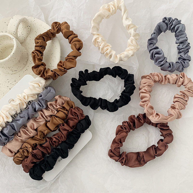 1 ชุดซาตินผ้าไหมสี Scrunchies  - Scrunchie Satin Set บทวิจารณ์และราคา