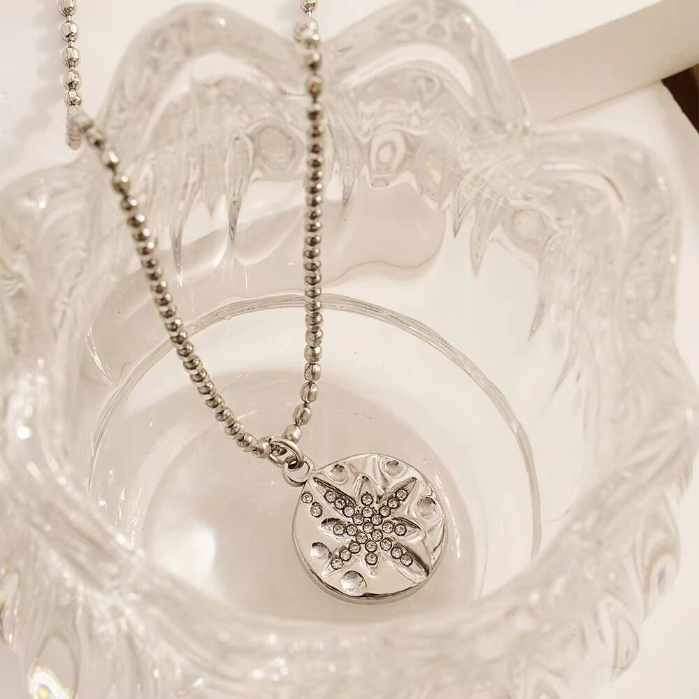 สร้อยคอจี้รูปดาวประดับเพชร CZ  - Coin Necklace Delicate บทวิจารณ์และราคา