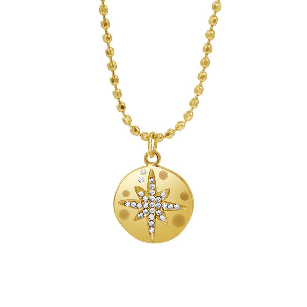 สร้อยคอจี้รูปดาวประดับเพชร CZ  - Coin Necklace Delicate บทวิจารณ์และราคา