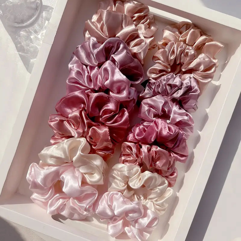 ยางมัดผมผ้าซาตินเนื้อนุ่ม 16 ช - Scrunchie Satin Set บทวิจารณ์และราคา