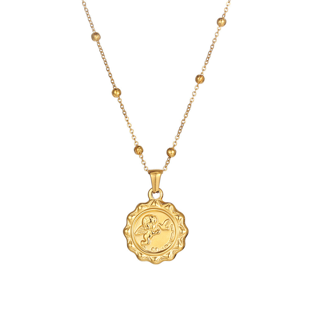 สร้อยคอจี้เหรียญคิวปิดนางฟ้า ด - Coin Necklace Delicate บทวิจารณ์และราคา