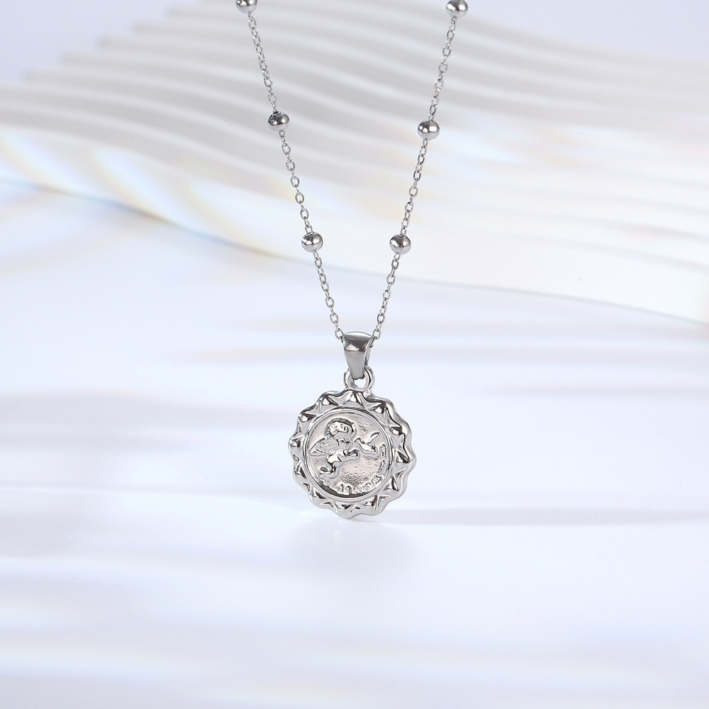 สร้อยคอจี้เหรียญคิวปิดนางฟ้า ด - Coin Necklace Delicate บทวิจารณ์และราคา