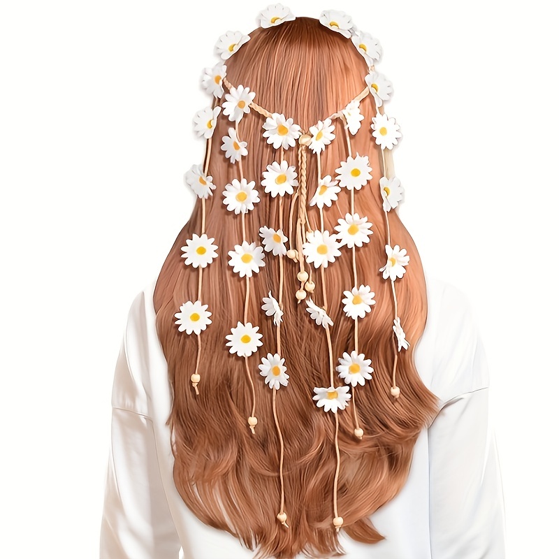 ที่คาดผมดอกไม้ฮิปปี้ มงกุฎดอกไ - Women'S Accessories In The 70S บทวิจารณ์และราคา