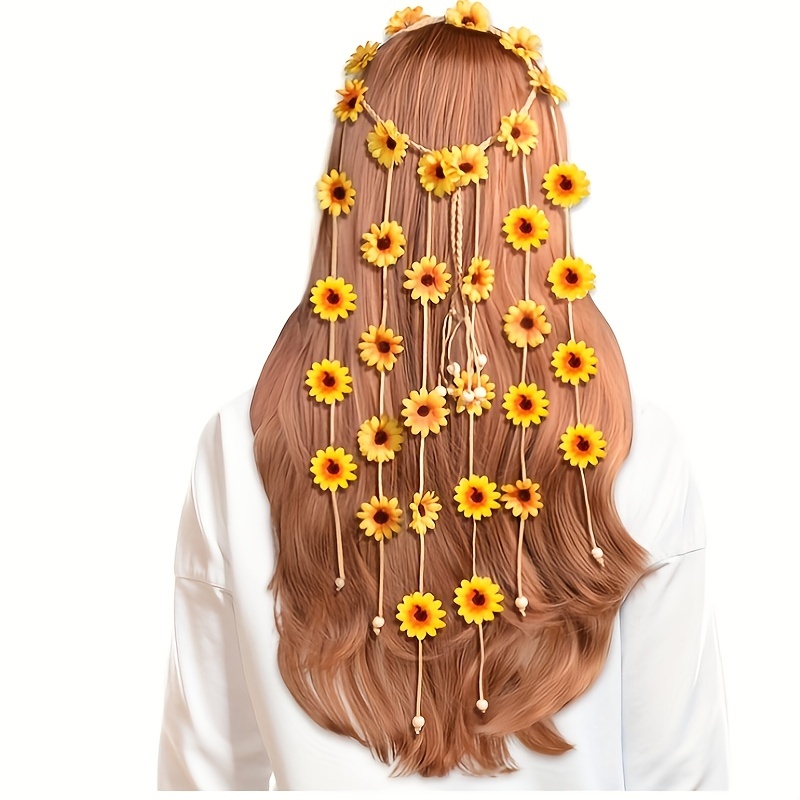 ที่คาดผมดอกไม้ฮิปปี้ มงกุฎดอกไ - Women'S Accessories In The 70S บทวิจารณ์และราคา