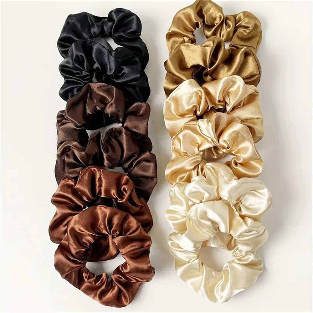 12 ชิ้น/เซ็ตซาติน Scrunchies ส - Scrunchie Satin Set บทวิจารณ์และราคา