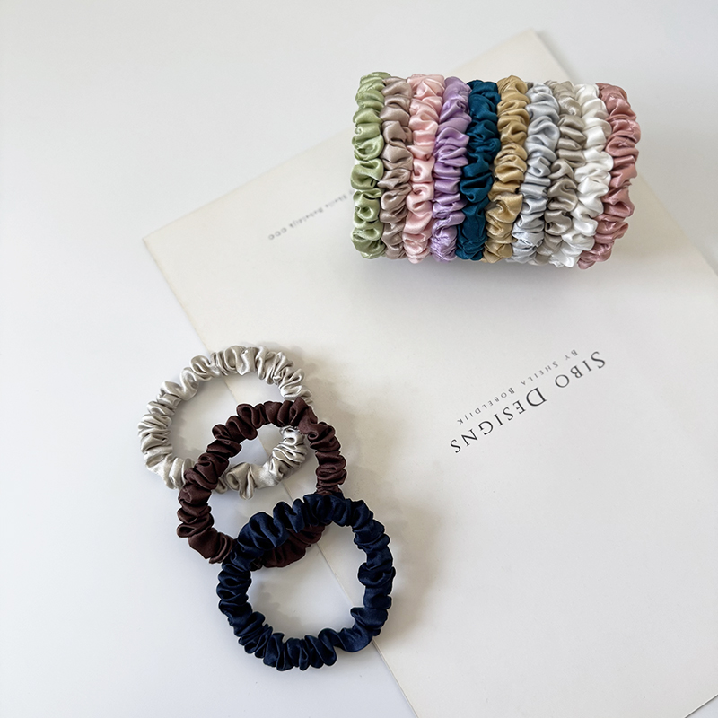 3PCS 100% ผ้าไหมผม Skinnies Sc - Scrunchie Satin Set บทวิจารณ์และราคา