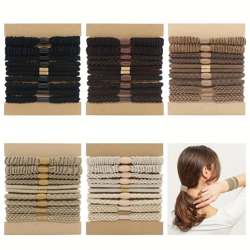 ยางรัดผมผู้หญิงแบบยืดหยุ่น 10  - Scrunchie Satin Set บทวิจารณ์และราคา