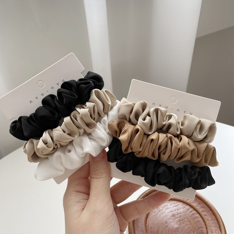 ชุดยางมัดผมซาติน3ชิ้น/เซ็ตยางร - Scrunchie Satin Set บทวิจารณ์และราคา