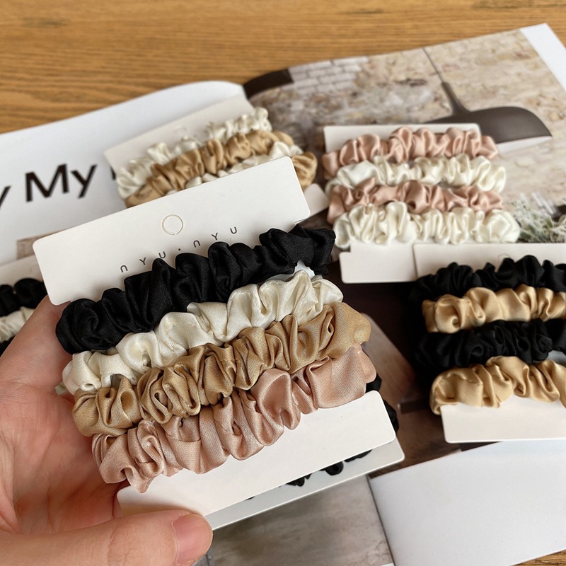 4 ชิ้น/เซ็ตซาตินผ้าไหม Scrunch - Scrunchie Satin Set บทวิจารณ์และราคา