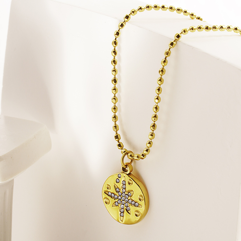 สร้อยคอสแตนเลสสำหรับผู้หญิงสร้ - Coin Necklace Delicate บทวิจารณ์และราคา