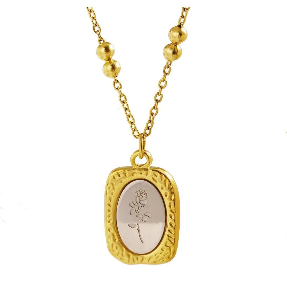 สร้อยคอจี้เหรียญรูปดอกกุหลาบสแ - Coin Necklace Delicate บทวิจารณ์และราคา